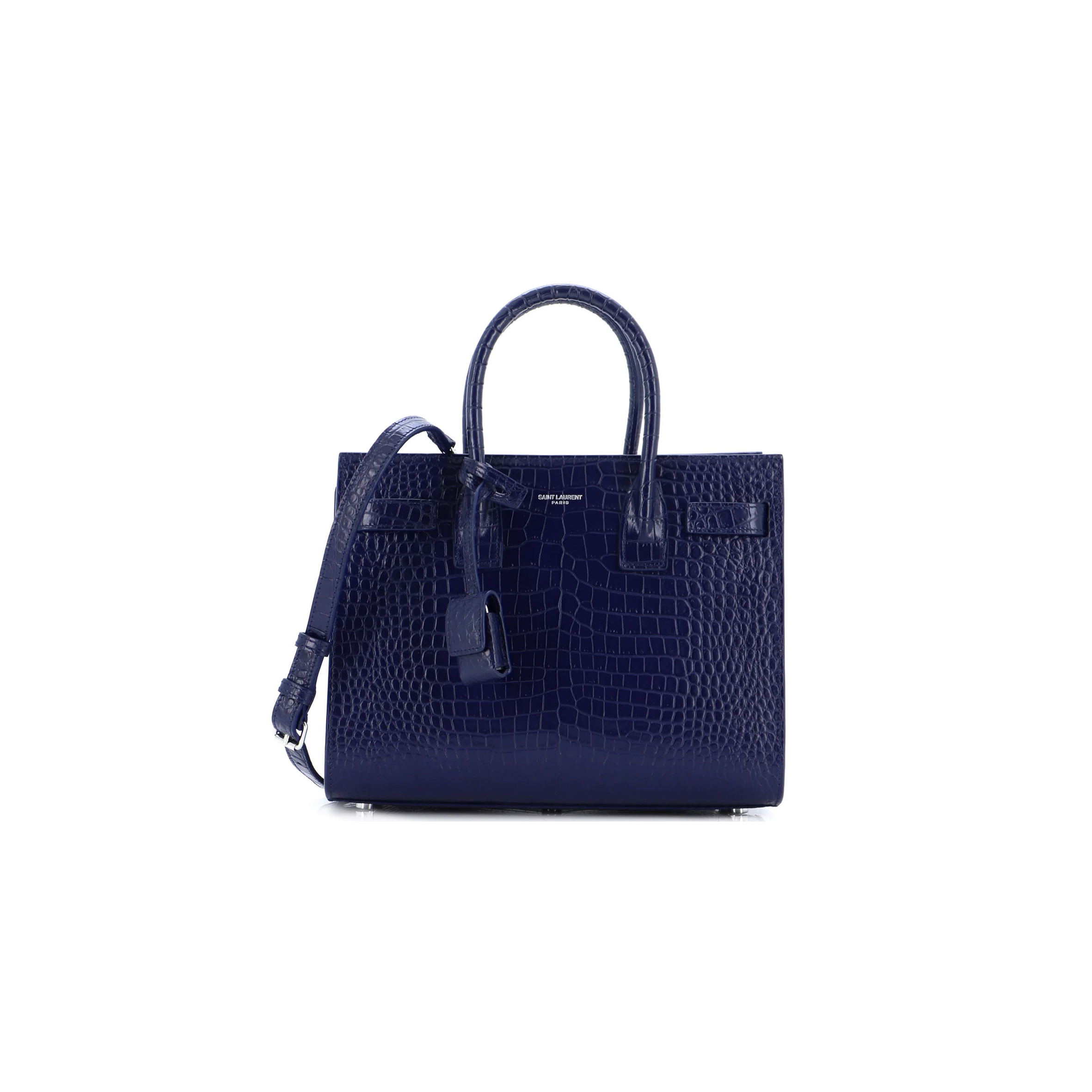 Y*L blue croc embossed leather nano classic sac de jour tote ars4218630718 (26*20.5*12.5cm)